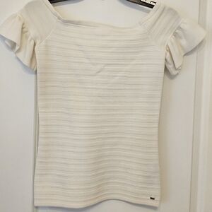 Ted Baker Cream Ribbed Top-Ted Baker Size 2(US Size 6)